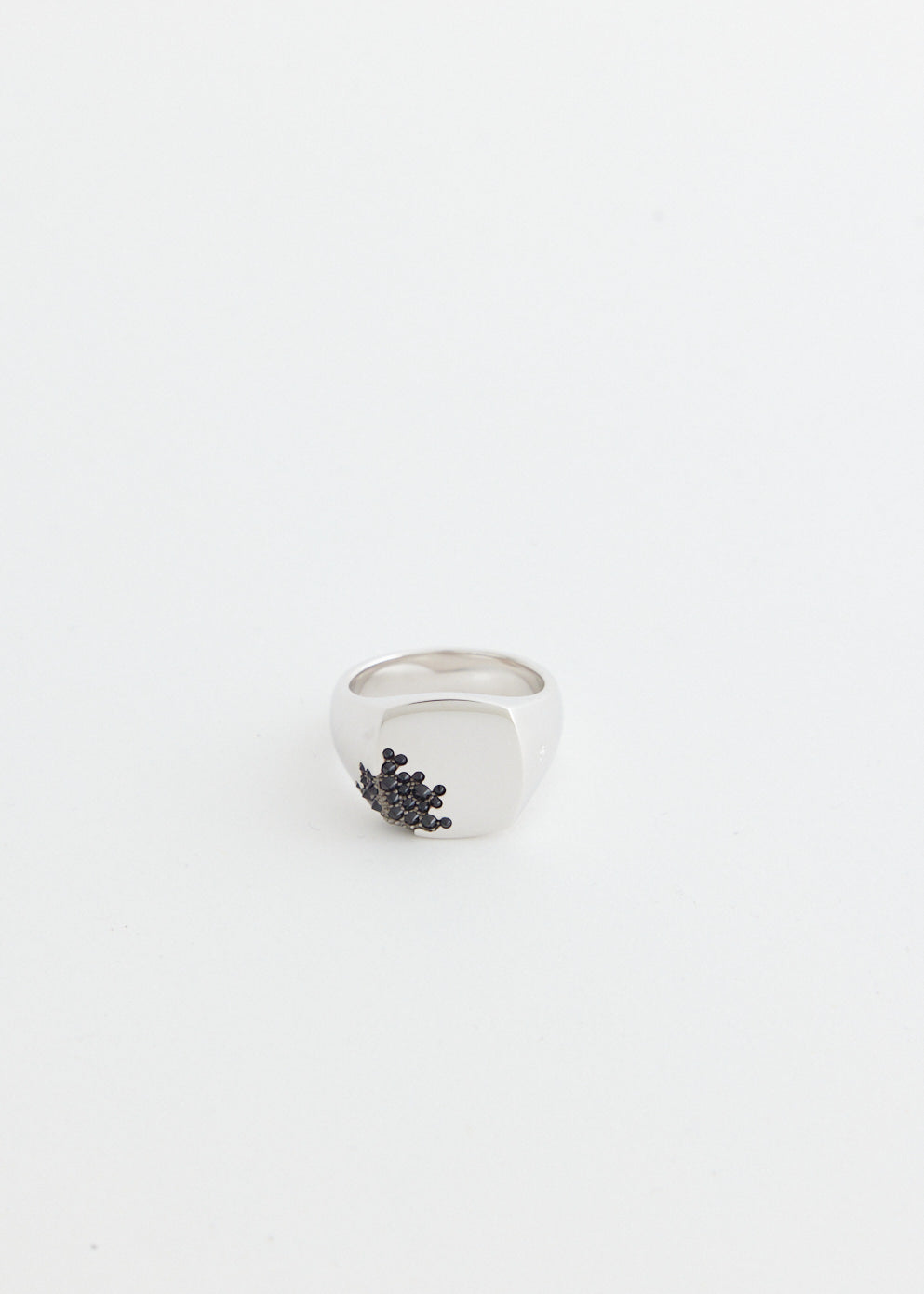 【TomWood】Cushion Black Molecule Ring Tom Wood Silver 'Cushion Black Molecule' Ring Tom Wood