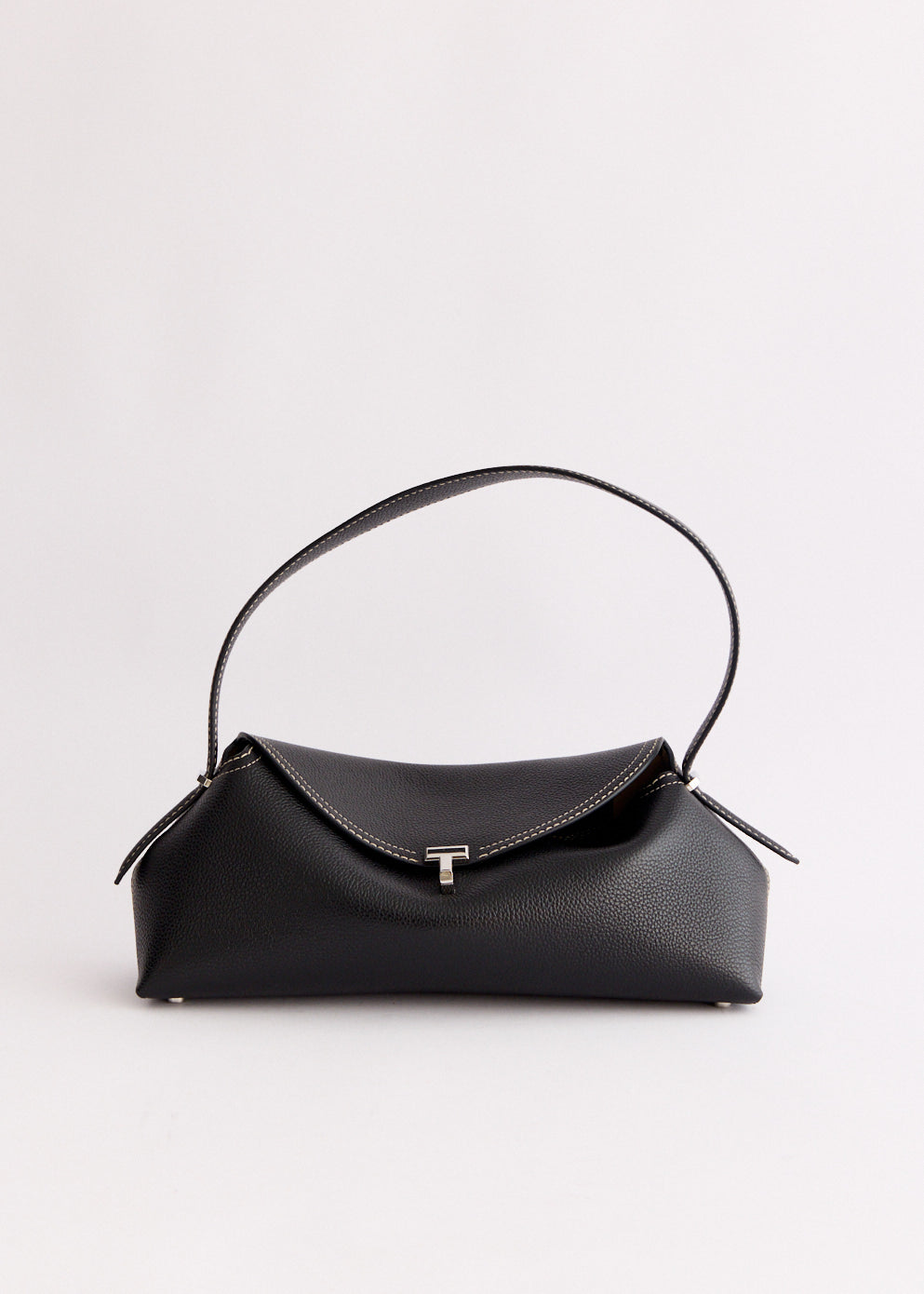 T-Lock Grained-Leather Shoulder Bag