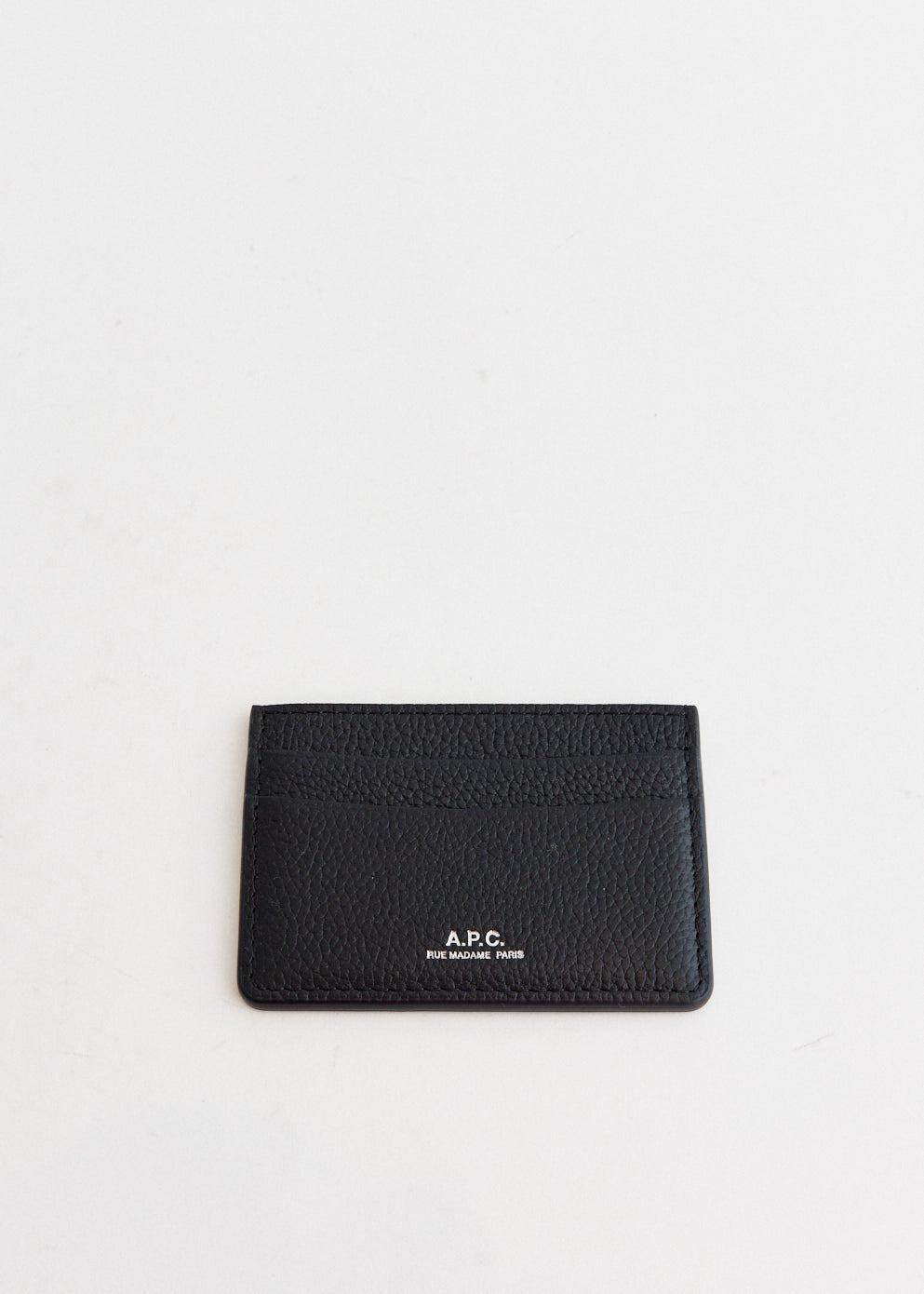 A.P.C. BLACK LEATHER CARD HOLDER ☆A.P.C.☆ Demilun Card