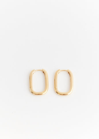 Square-Oval Hoop Earrings Small