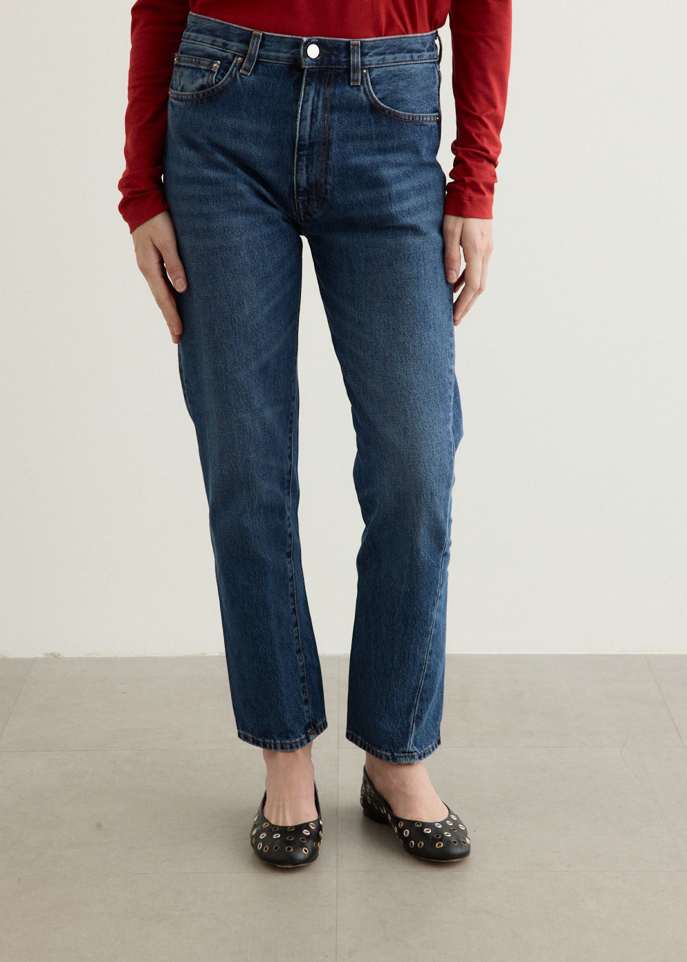 Twisted Seam Denim Jeans