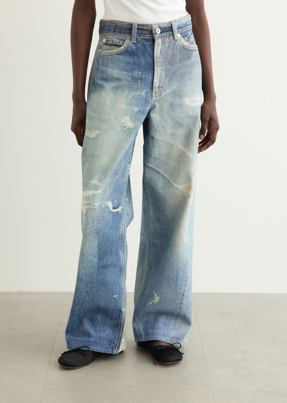 Full Cut Digital Print Denim Jeans