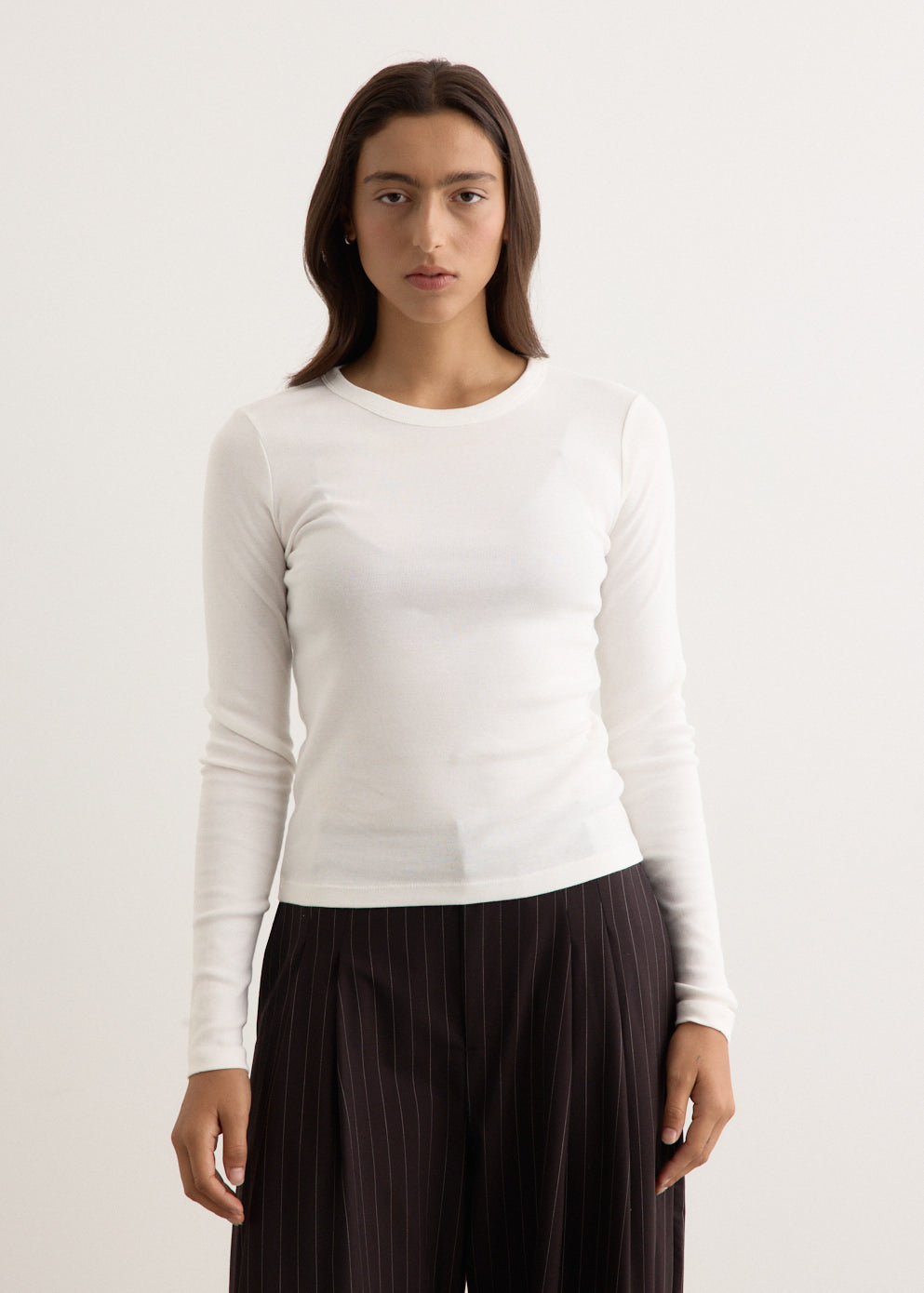 organic blue long sleeve top ... L