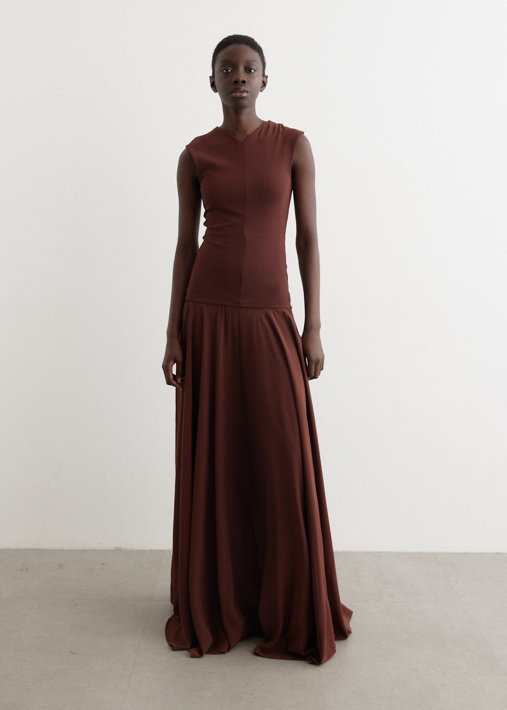 esse studios evening dresses ESSE Studios Solina Strapless Satin Maxi Dress - Women - Dark purple Dresses