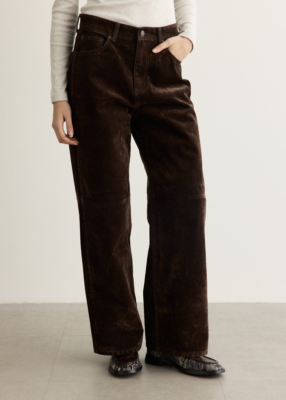 Velvet Denim Loose-Fit Jeans