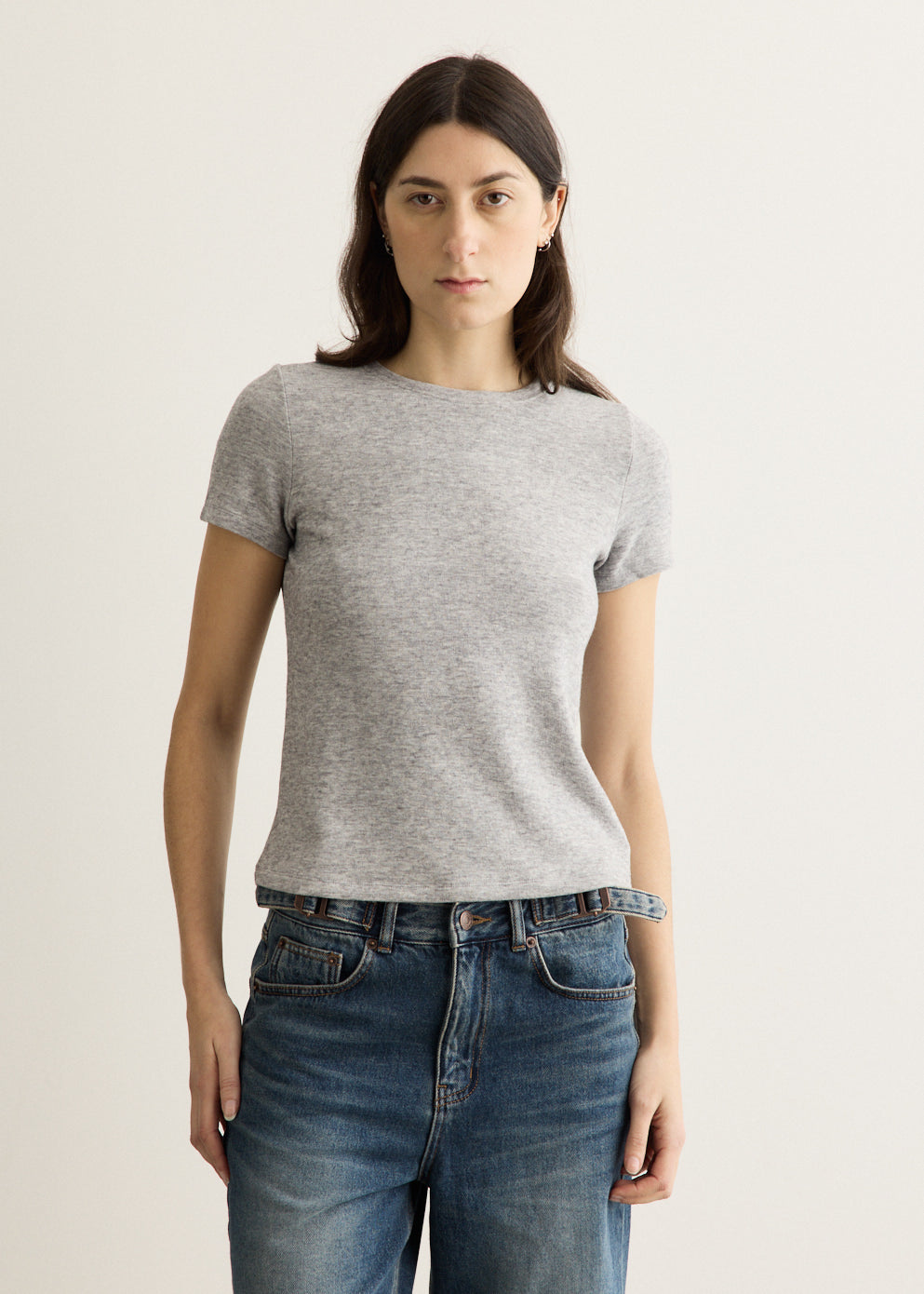 Half Sleeve Wool T-shirt
