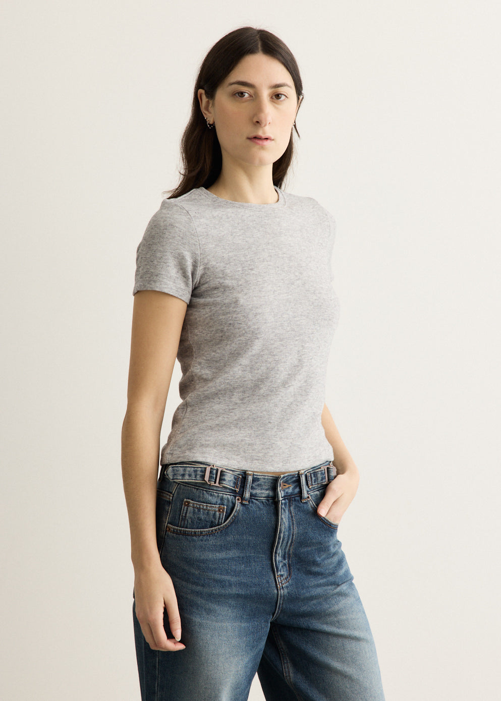 Half Sleeve Wool T-shirt