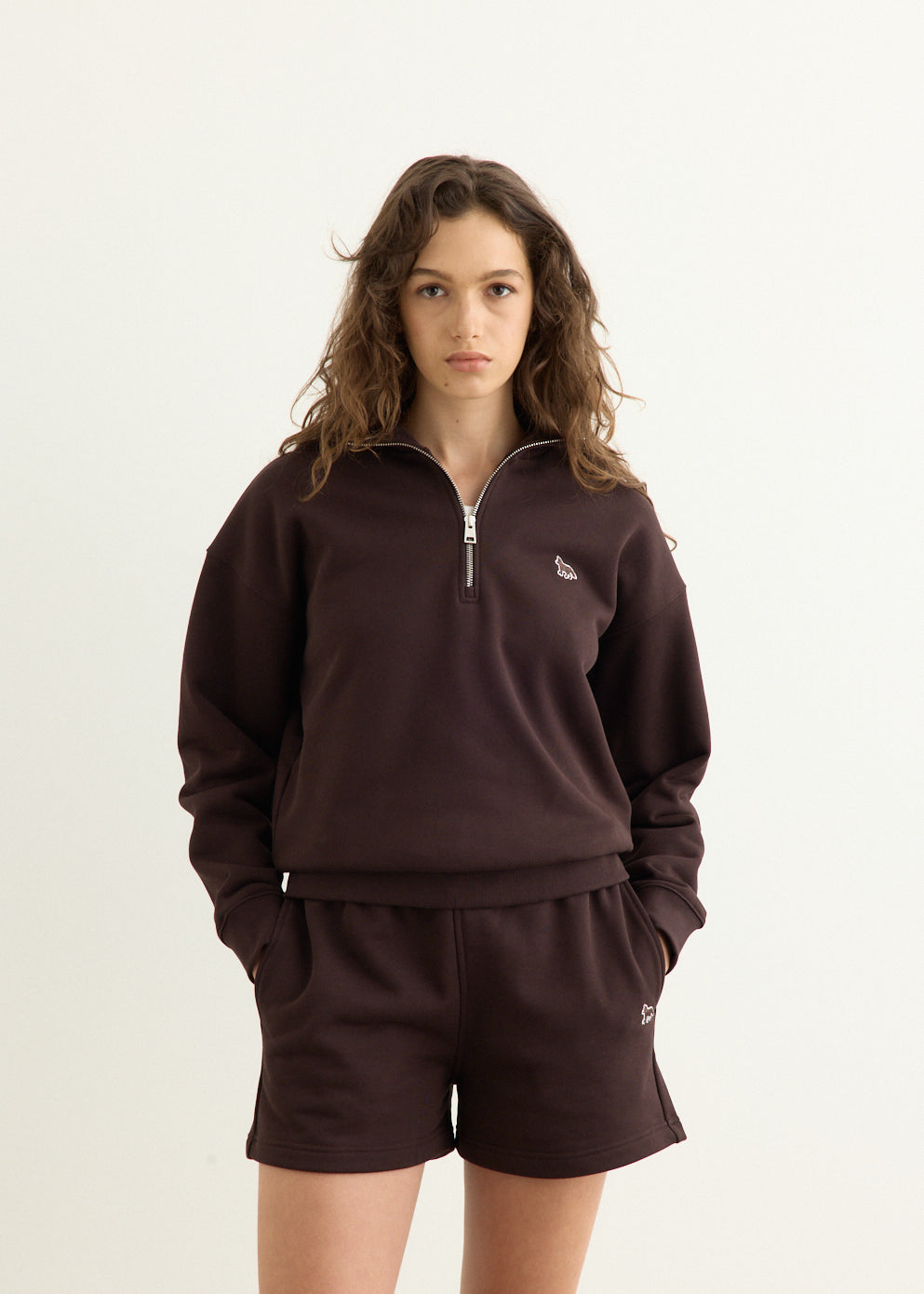 Baby Fox Half Zip Sweatshirt