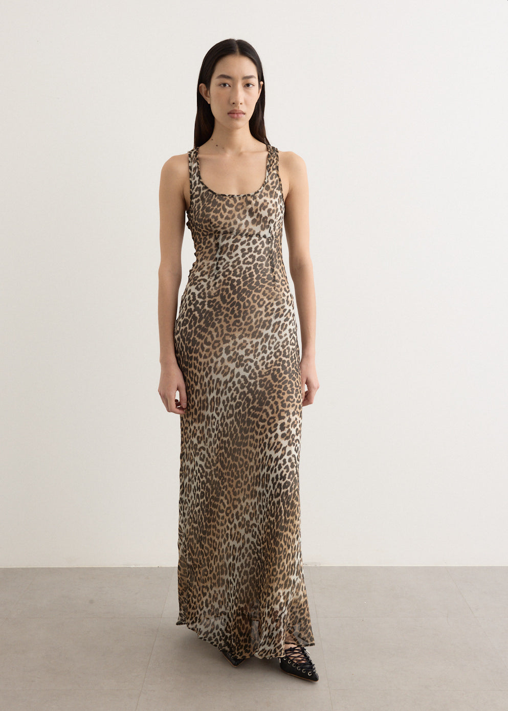 Printed Viscose Chiffon Maxi Dress Printed Viscose Chiffon Maxi Dress