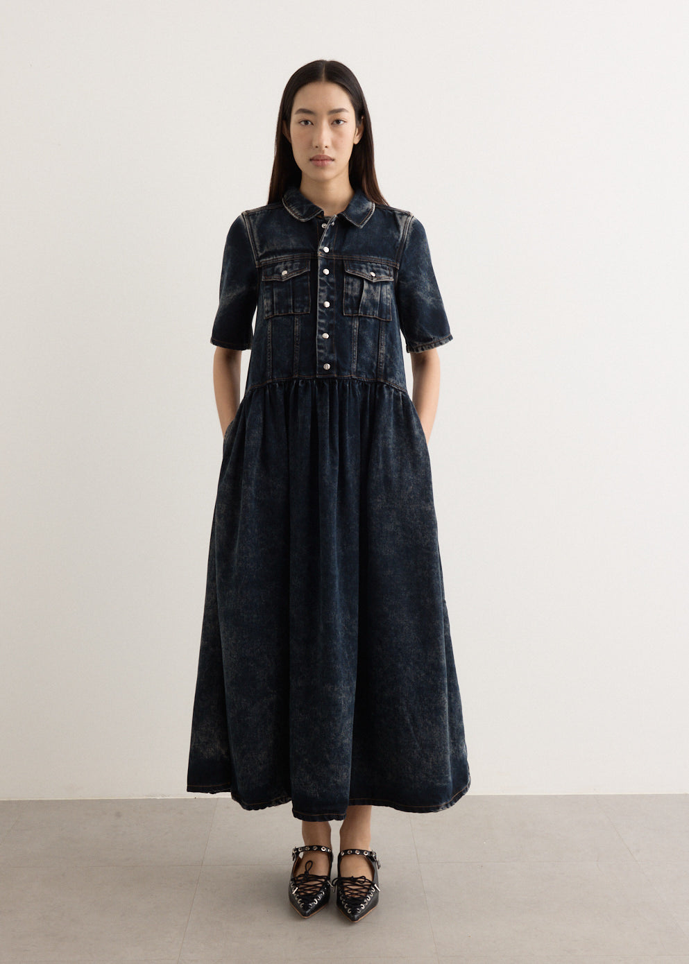 Light Denim Long Dress