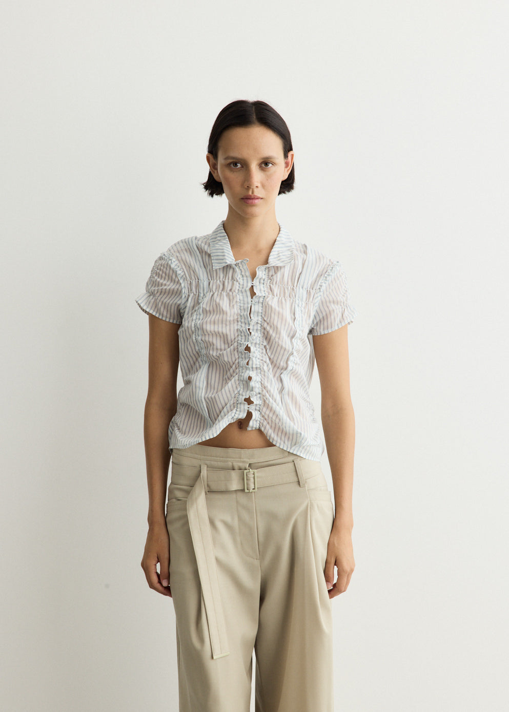 トップス LOWCLASSIC wrinkle half sleeve Wrinkle Half Sleeve Shirt