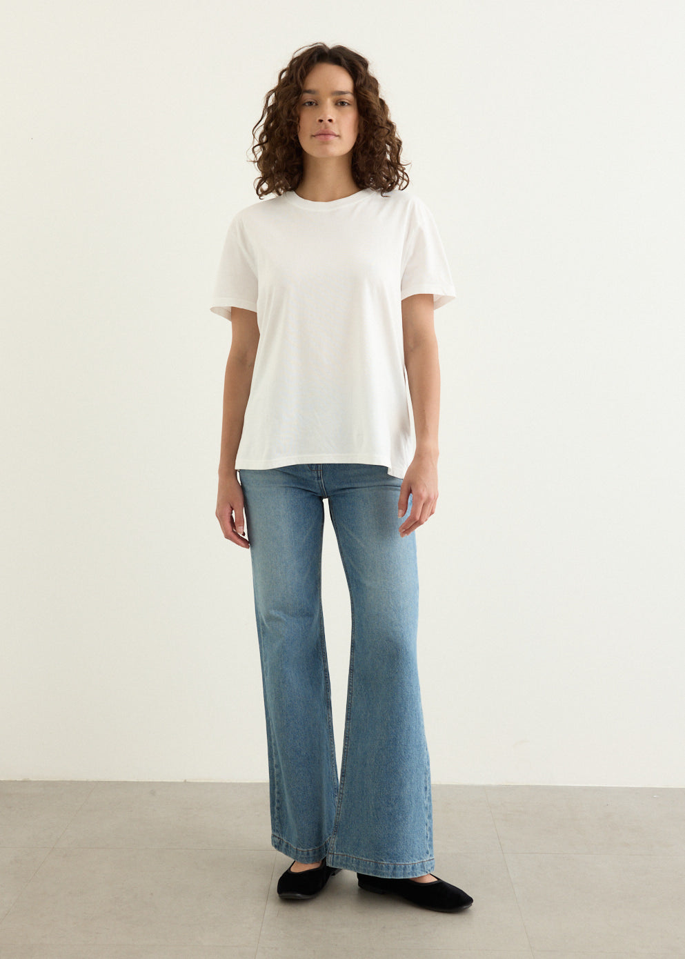 Cinch Back Bootcut Denim Jeans