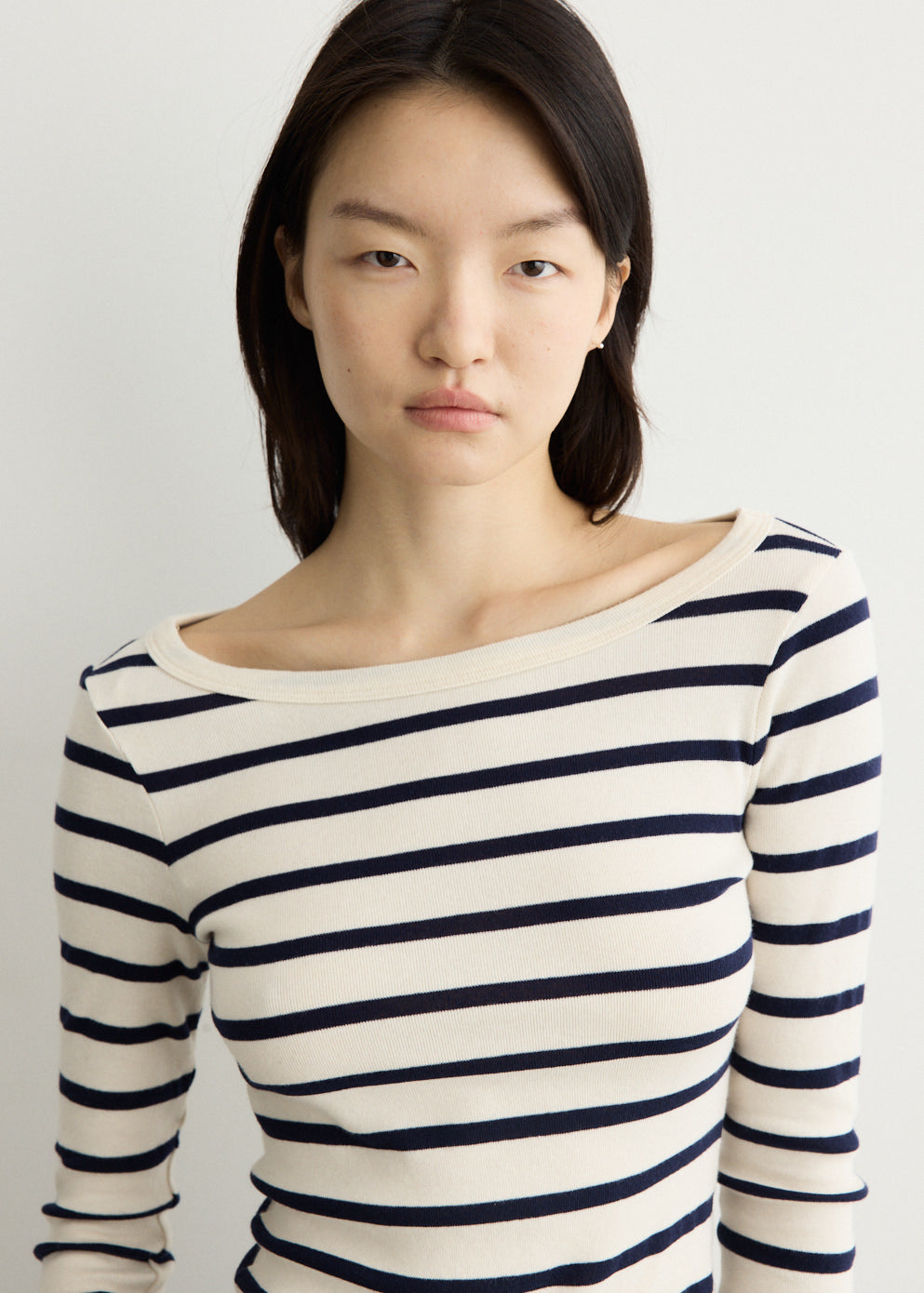 Boat Neck Slim T-Shirt