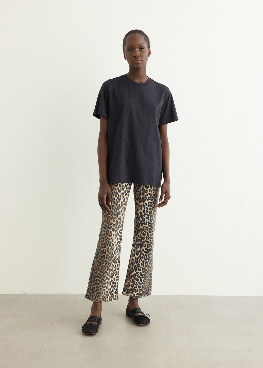 Print Denim Betzy Cropped Jeans