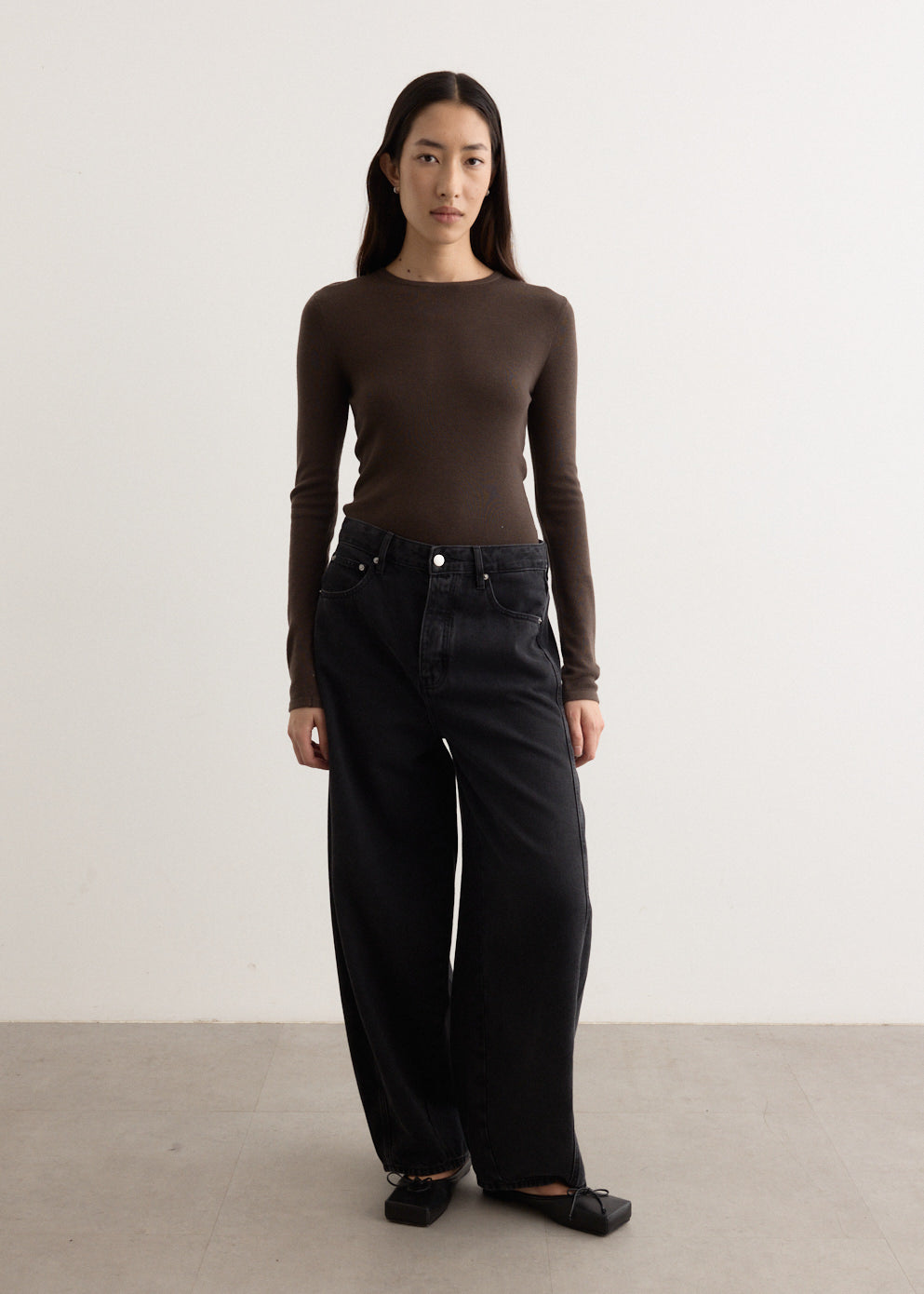 Mid Rise Balloon Jeans