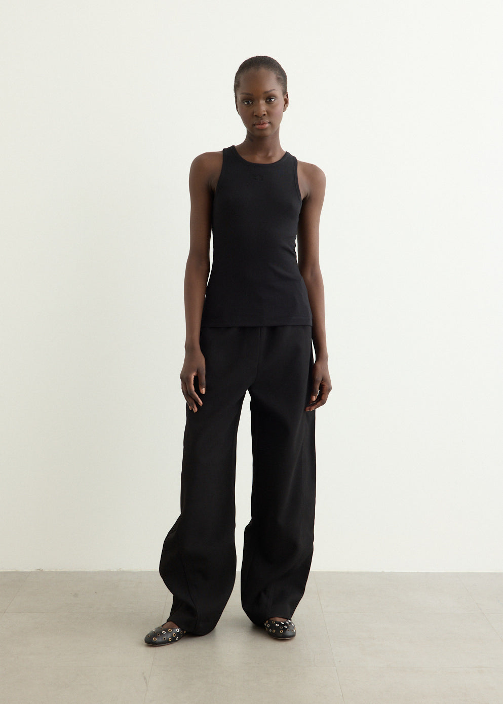 Bonded Crepe Wide Pants