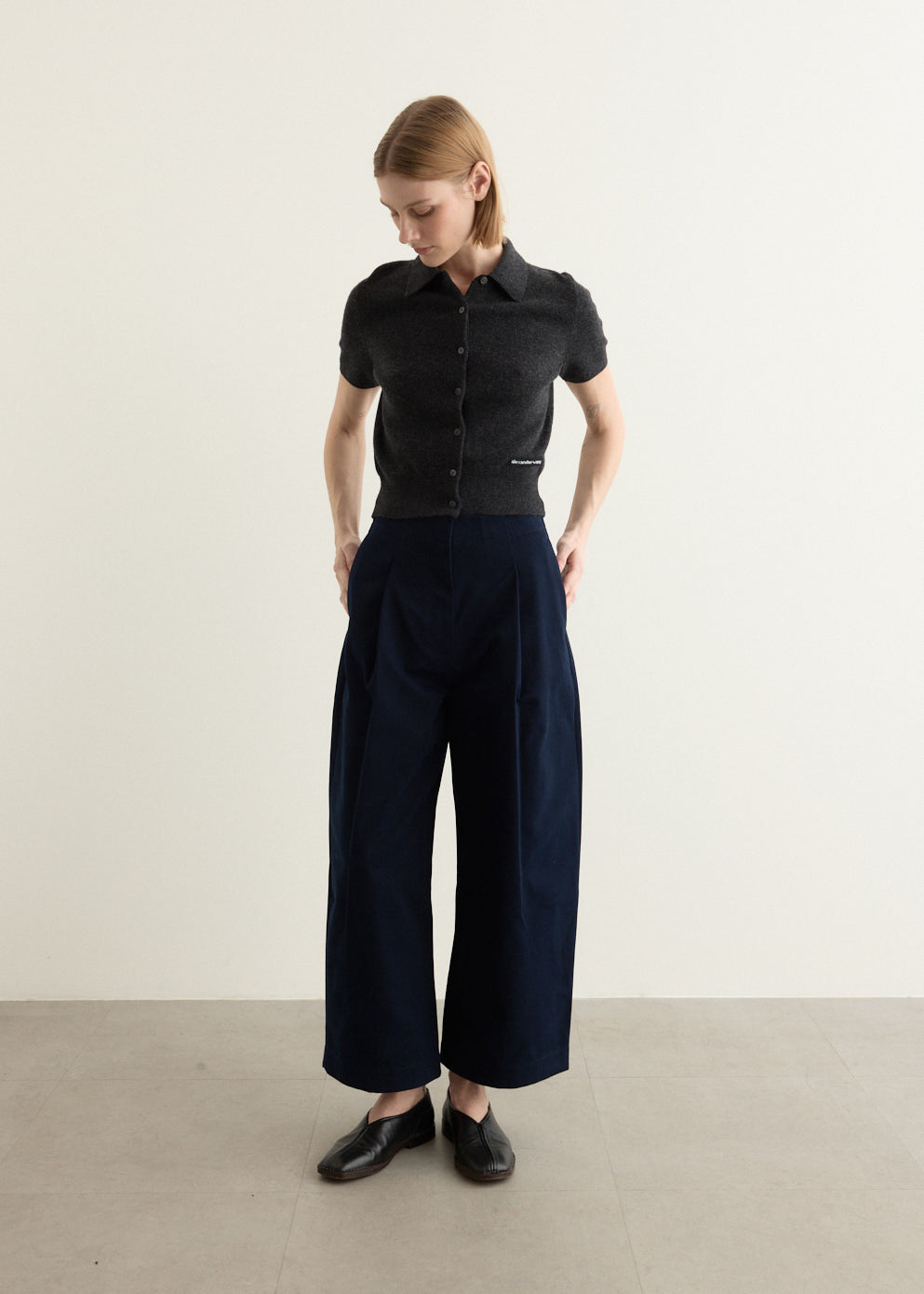 Dordoni Deep Pleat Volume Ankle Crop Pants