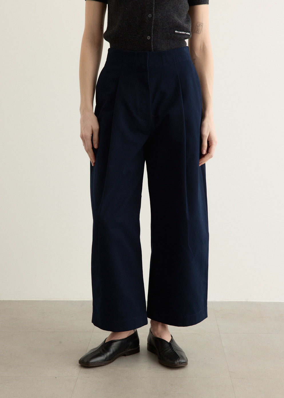 Dordoni Deep Pleat Volume Ankle Crop Pants