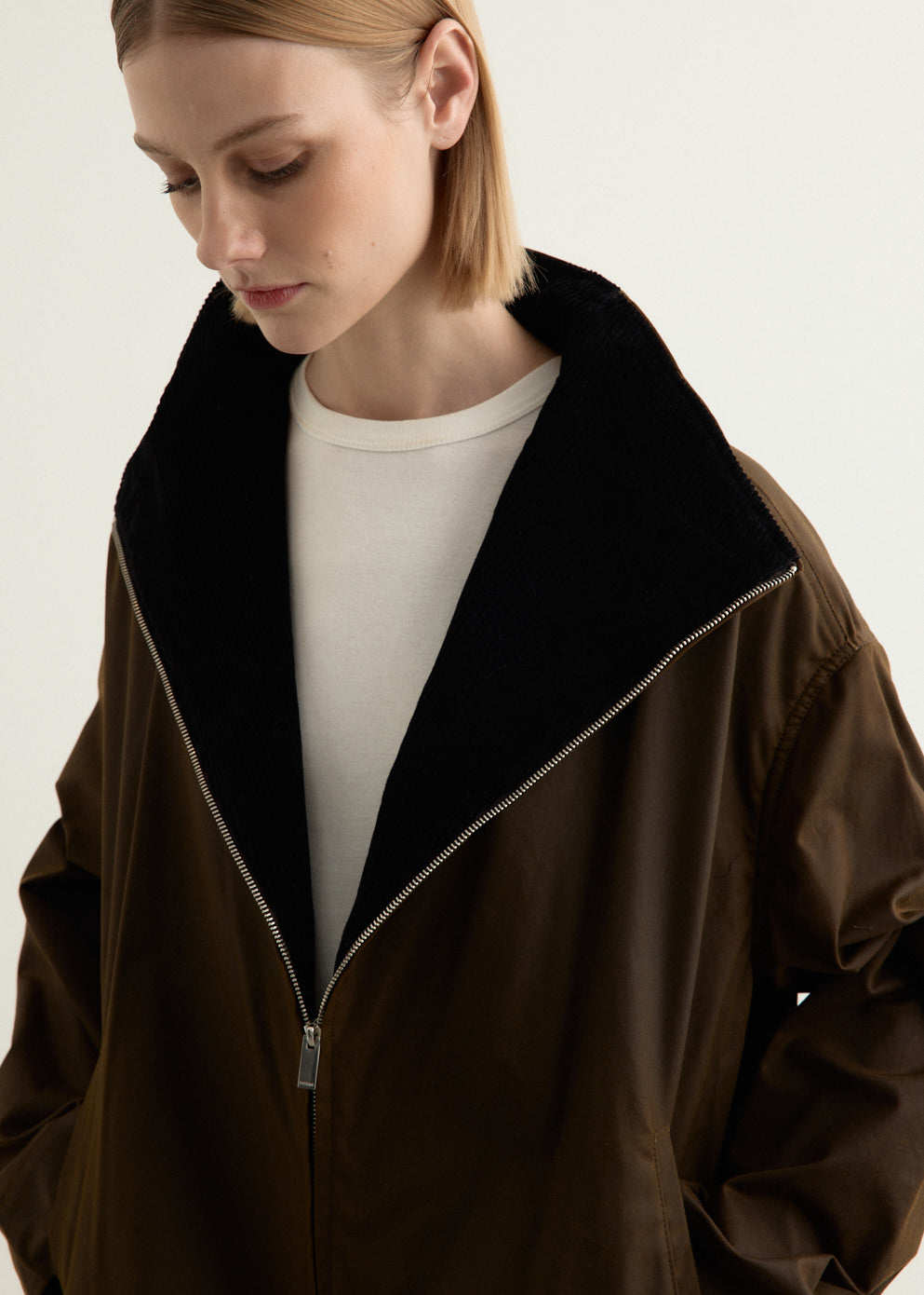 Zipped Funnel Jacket