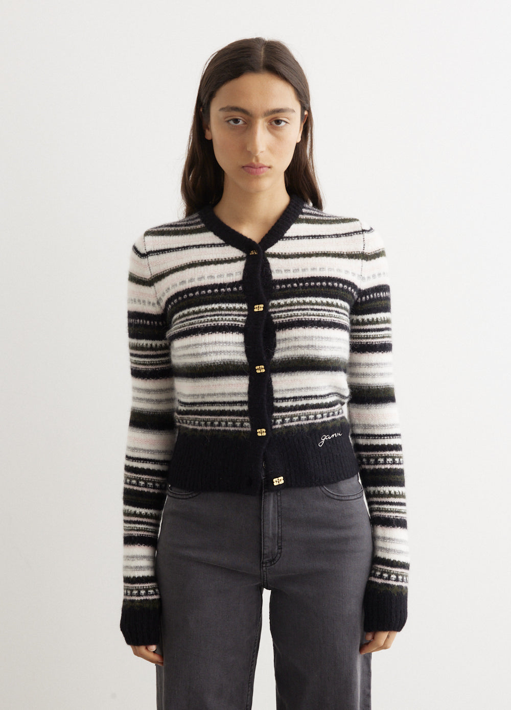 Soft Wool Stripe Cardigan1