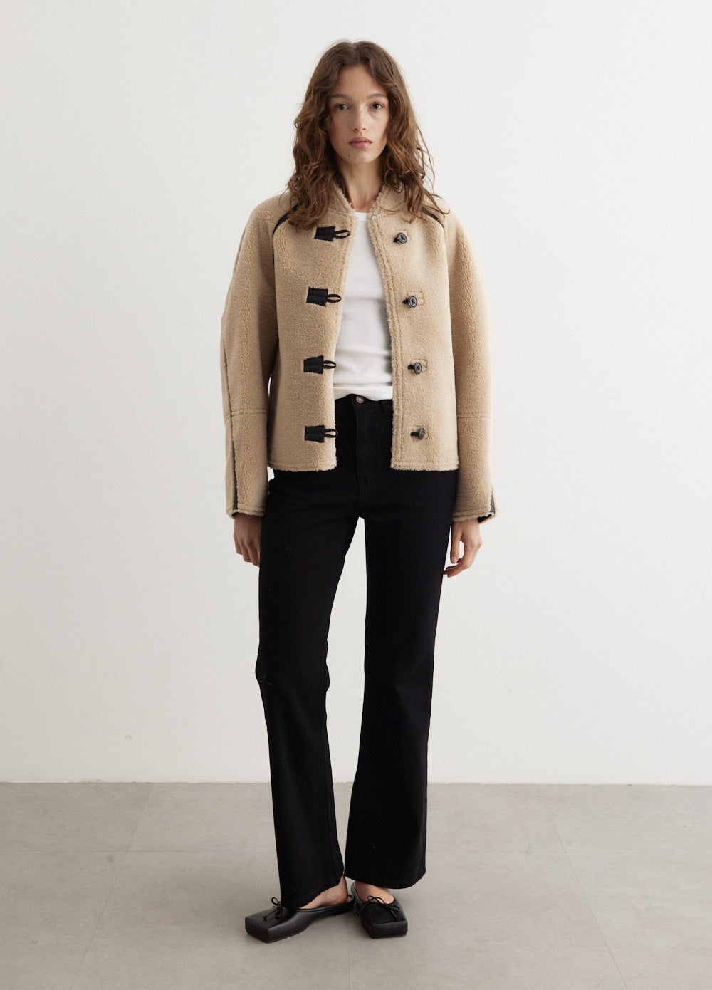 Short Shearling Reversible Coat
