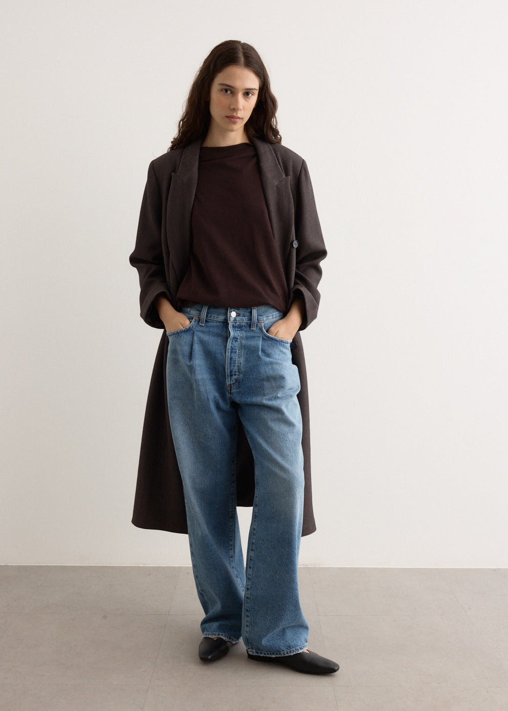 Franka Pleat Baggy Jeans