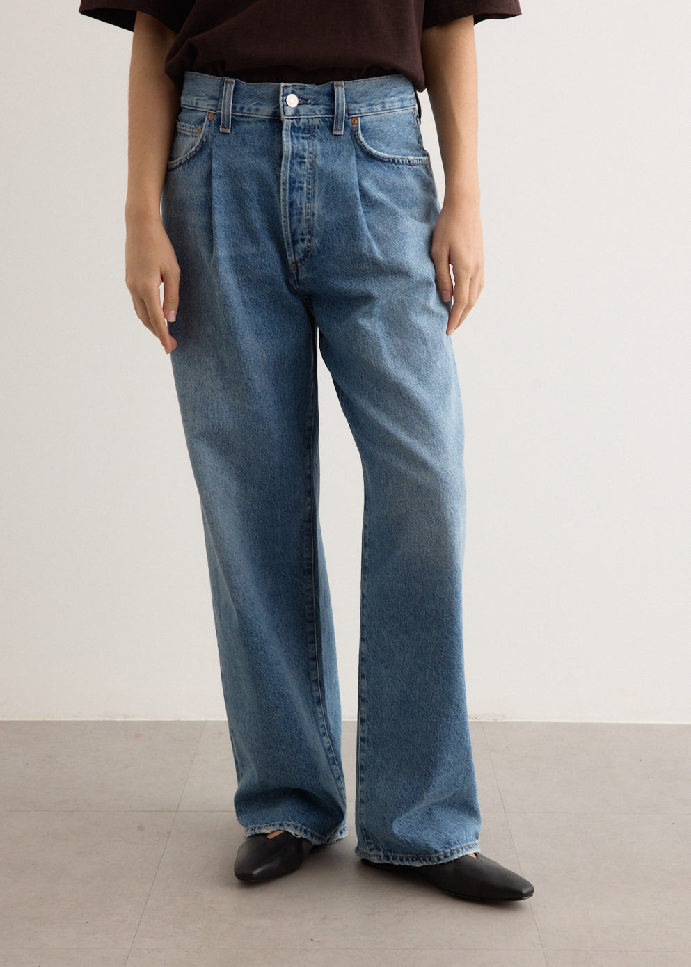 Franka Pleat Baggy Jeans