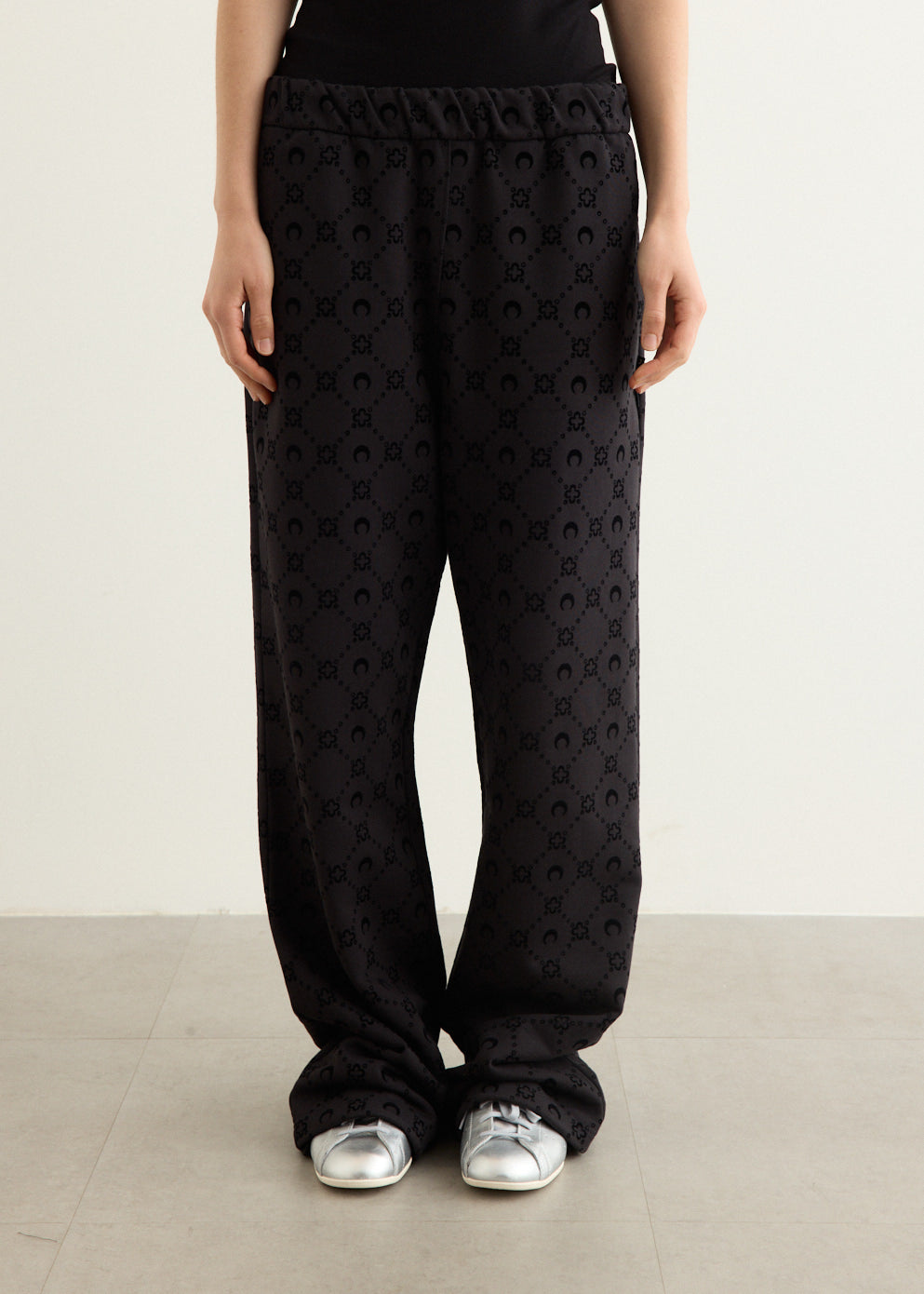 Moonogram Flocked Fleece Sweatpants