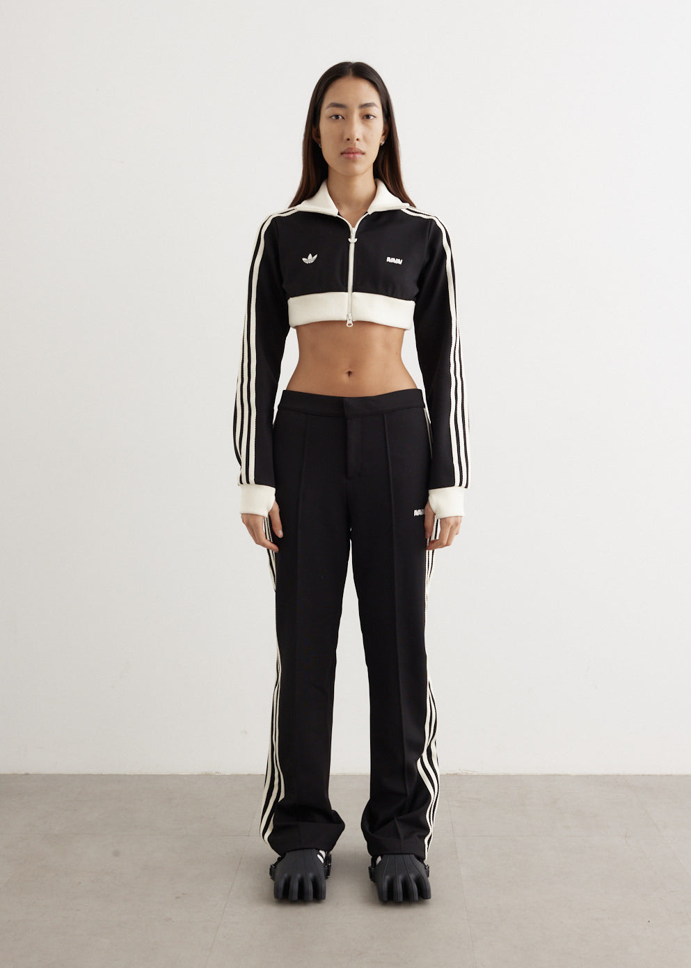 Crop Top Women Adidas Track Suit Adidas Slim Crop Track Top White
