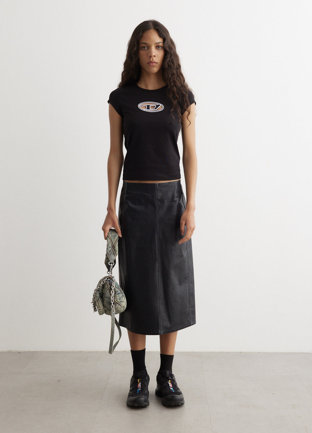 ◆DIESEL◆ O TATEN SKIRT BLACK A122120CKAL900A A122120CKAL90 O-Taten Skirt