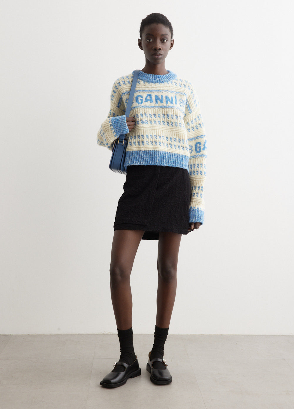 Ganni soft wool knit hoodie outlet