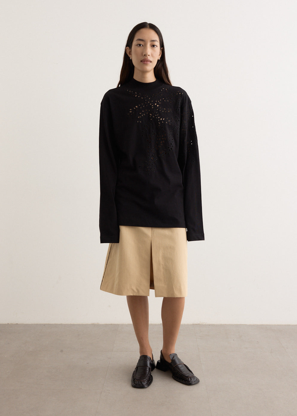 Heger Embroidered Long Sleeve T-Shirt