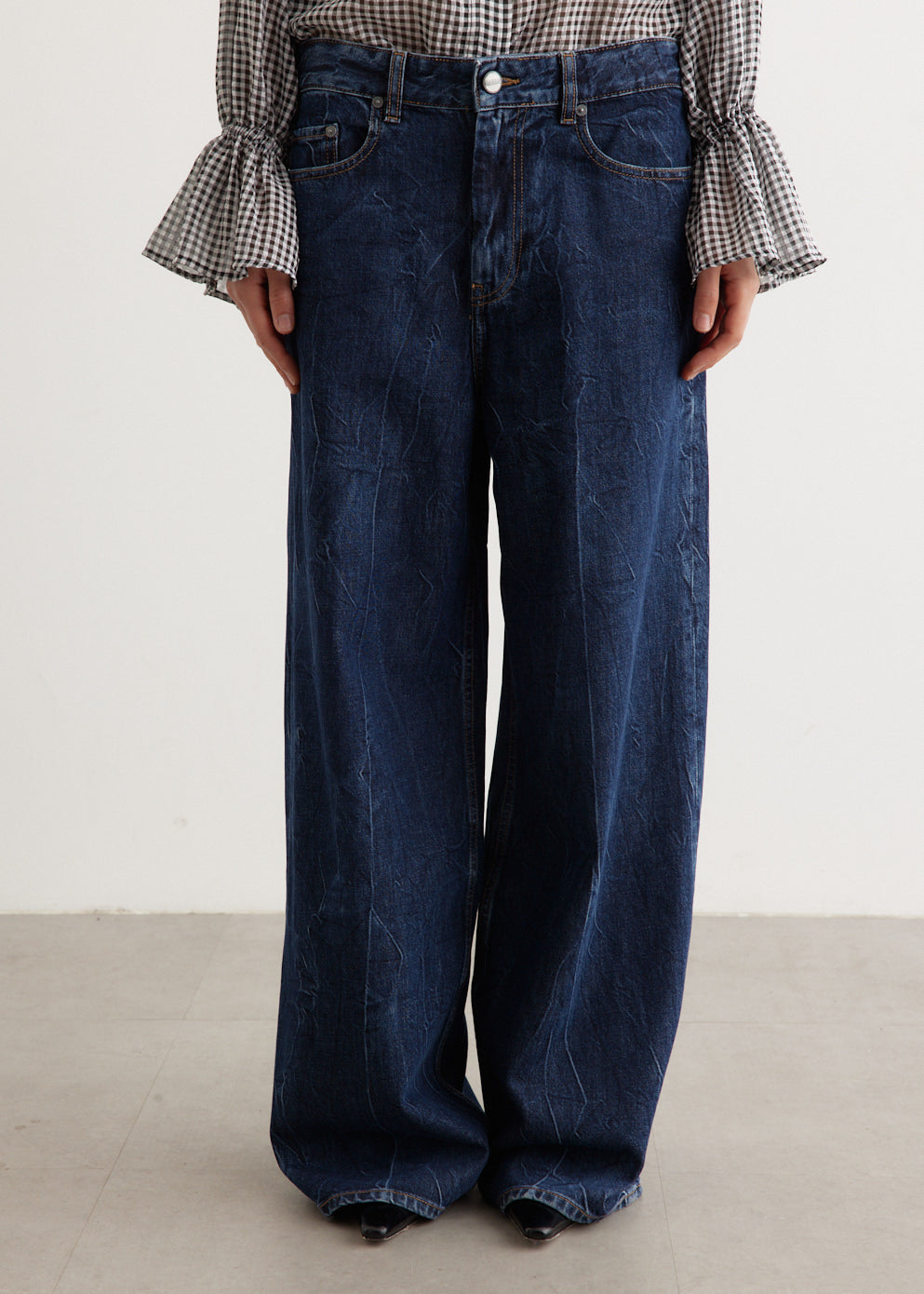国内発送☆GANNI☆Crinkled Future Denim Marri/BLUE GANNI]Crinkled Future Denim Marri/BLUE(J1593) – R&Co.