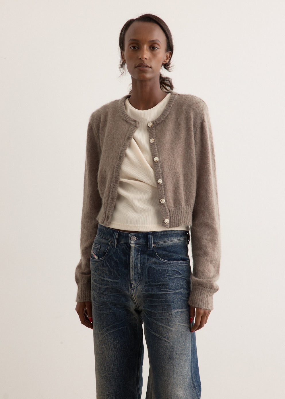 MOHAIR BLEND KNIT SHIRT CARDIGAN MOHAIR BLEND KNIT SHIRT CARDIGAN