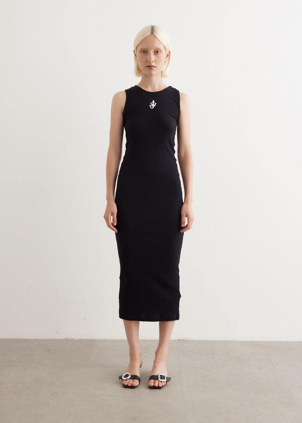 Anchor Embroidery Twisted Strap Dress - Main Image