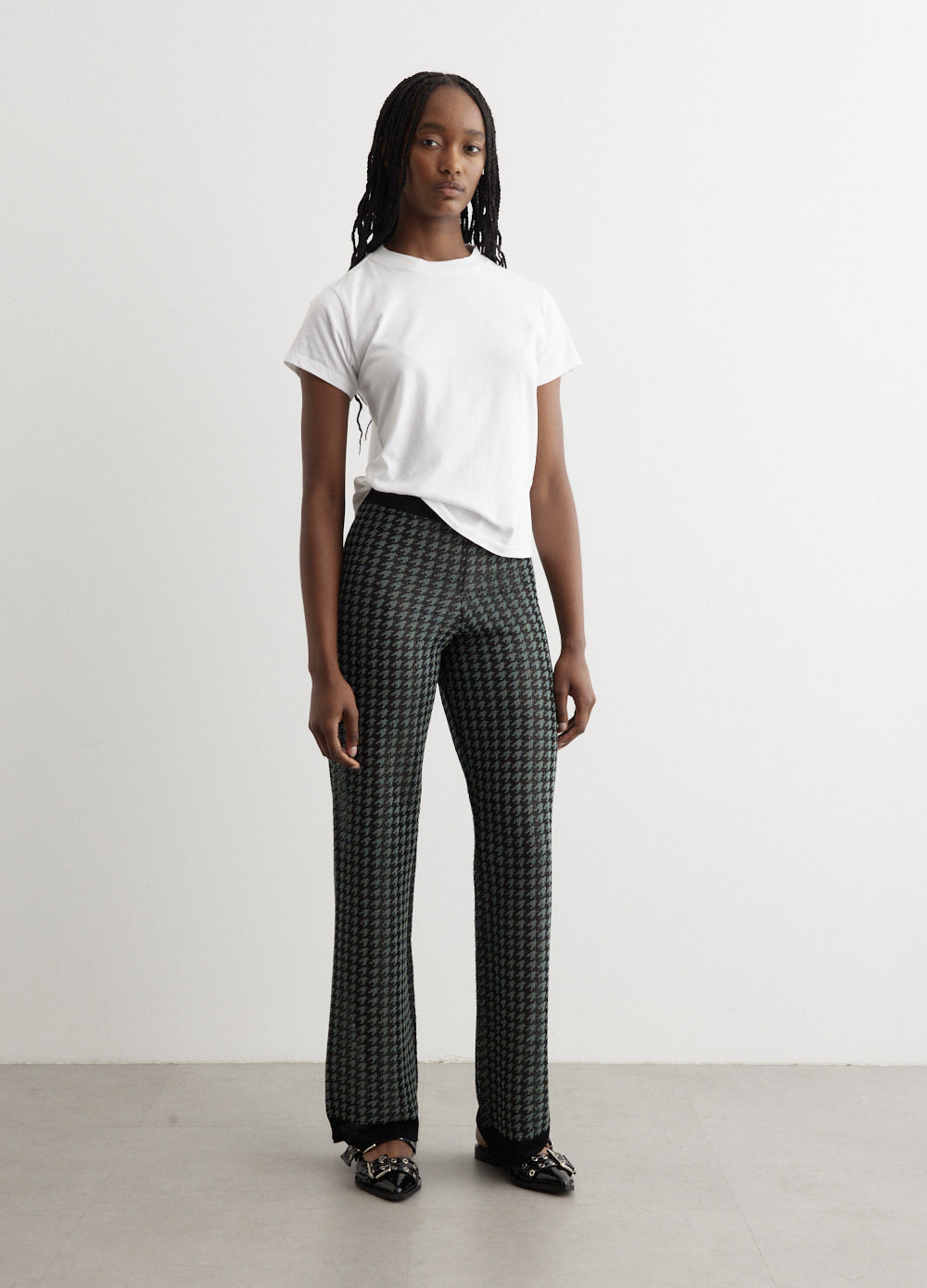 パンツ Sheer Jacquard Trousers SALE】Sheer Jacquard High Waist Pants