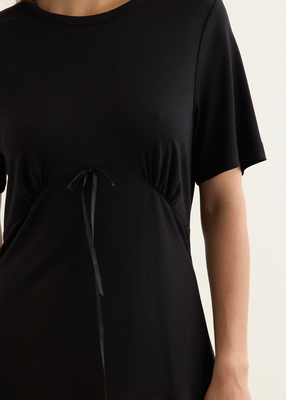 Gathered Bust Bow T-Shirt