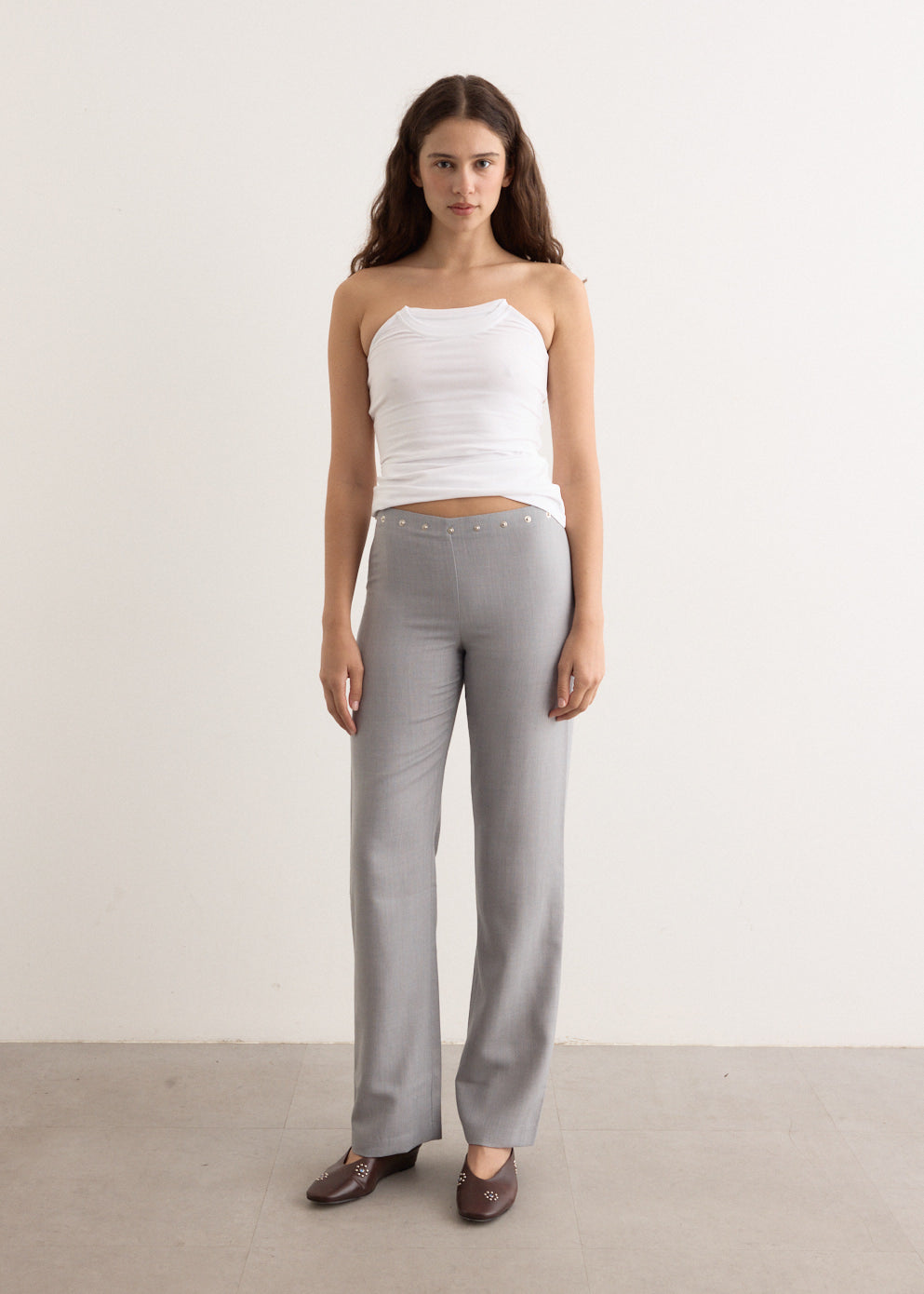 PALOMA WOOL｜SLACKS (Dain Snaps (UV4003-201)) Paloma Wool - Dain Snaps Trousers in Brown - UV3903327 – Voo
