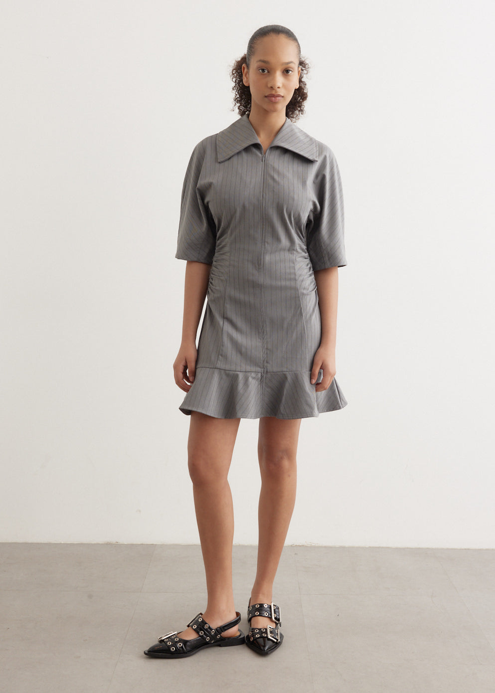Stripe Suiting Mini Dress Stripe Suiting Mini Dress