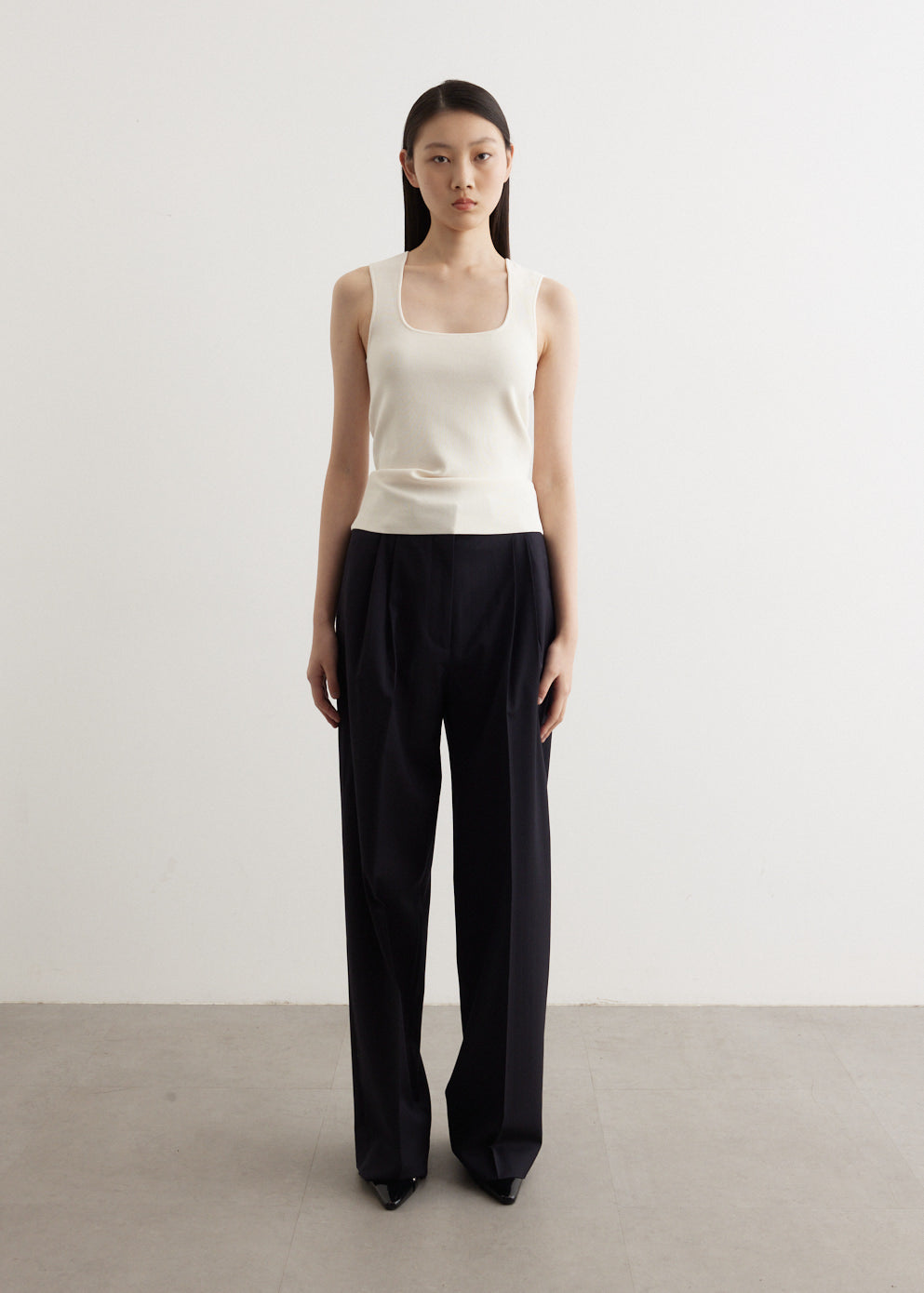 トップス eaphi RIB KNIT BUSTIER EAPHI RIB KNIT BUSTIER ブラック