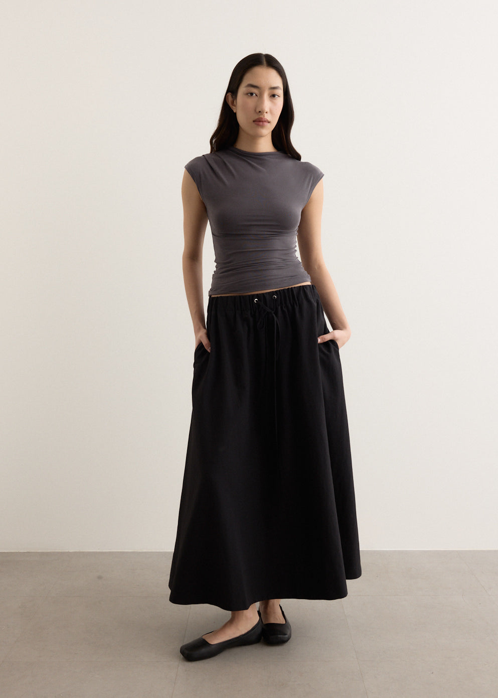 Choir Bubble Midi Skirt