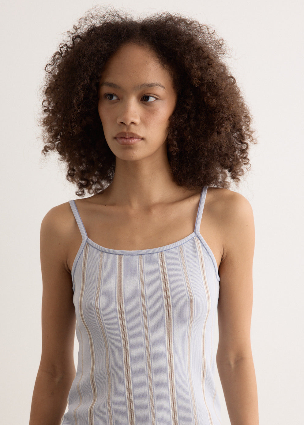 Stripe Sleeveless Knit Top