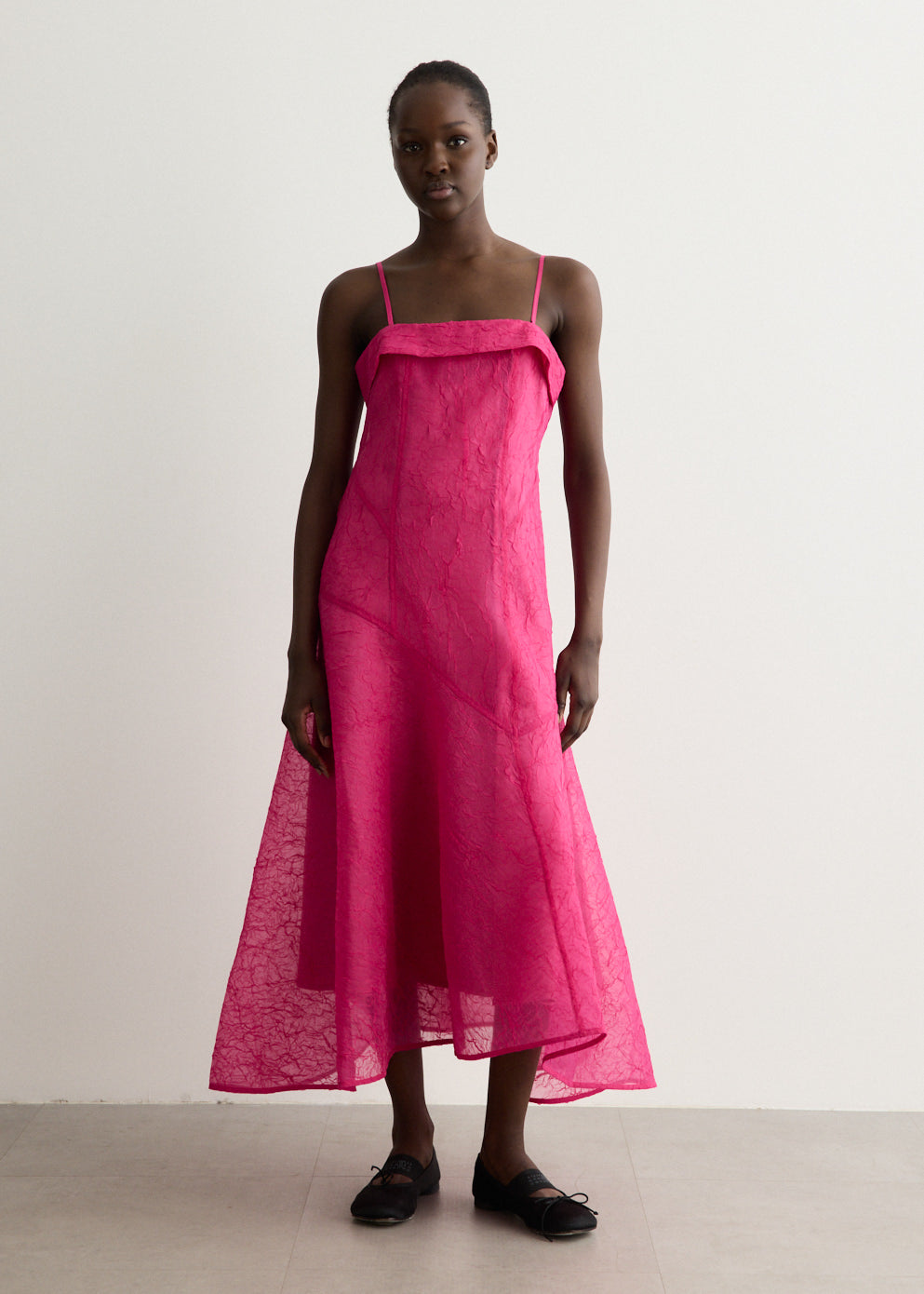 Shibori Organza Long Asymmetric Dress Shibori Organza Long Asymmetric Dress