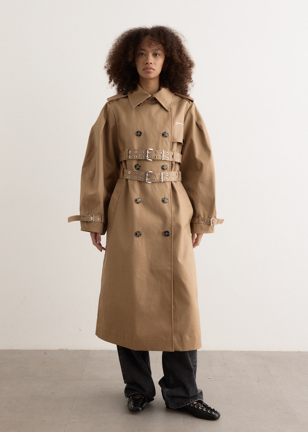 【TORY SPORT】TECHNICAL BONDED COTTON TRENCH Poplin Trench Coat: Women's Designer Coats | Tory Burch