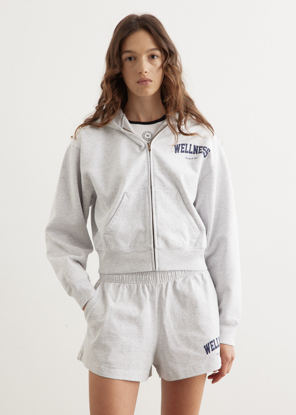 新品未開封☆Wellness Cropped Sweat Shirt Wellness Ivy Cropped Zip Hoodie