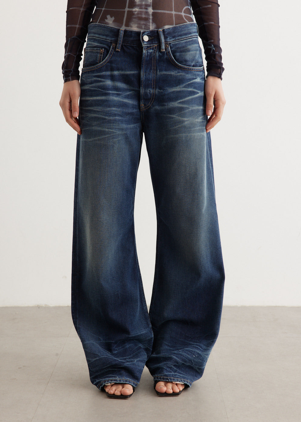 Mid Blue Jeans Acne Studios Denim Pants North Mid Blue