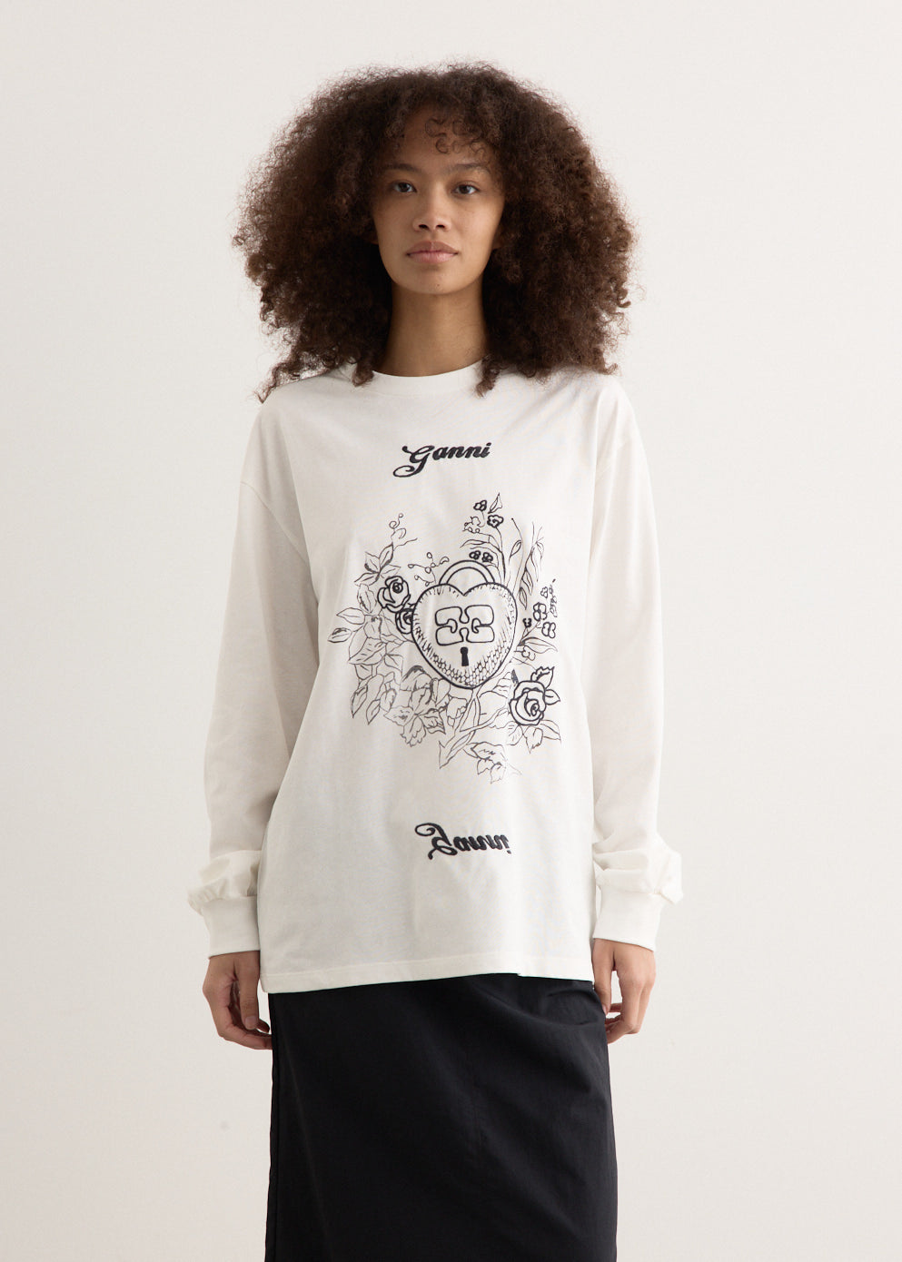 Re-Cut Heavy Jersey Charm Long Sleeve T-Shirt