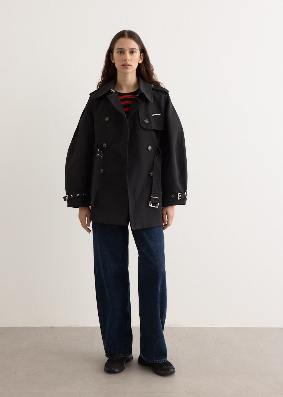 Heavy Twill Midi Trench Coat