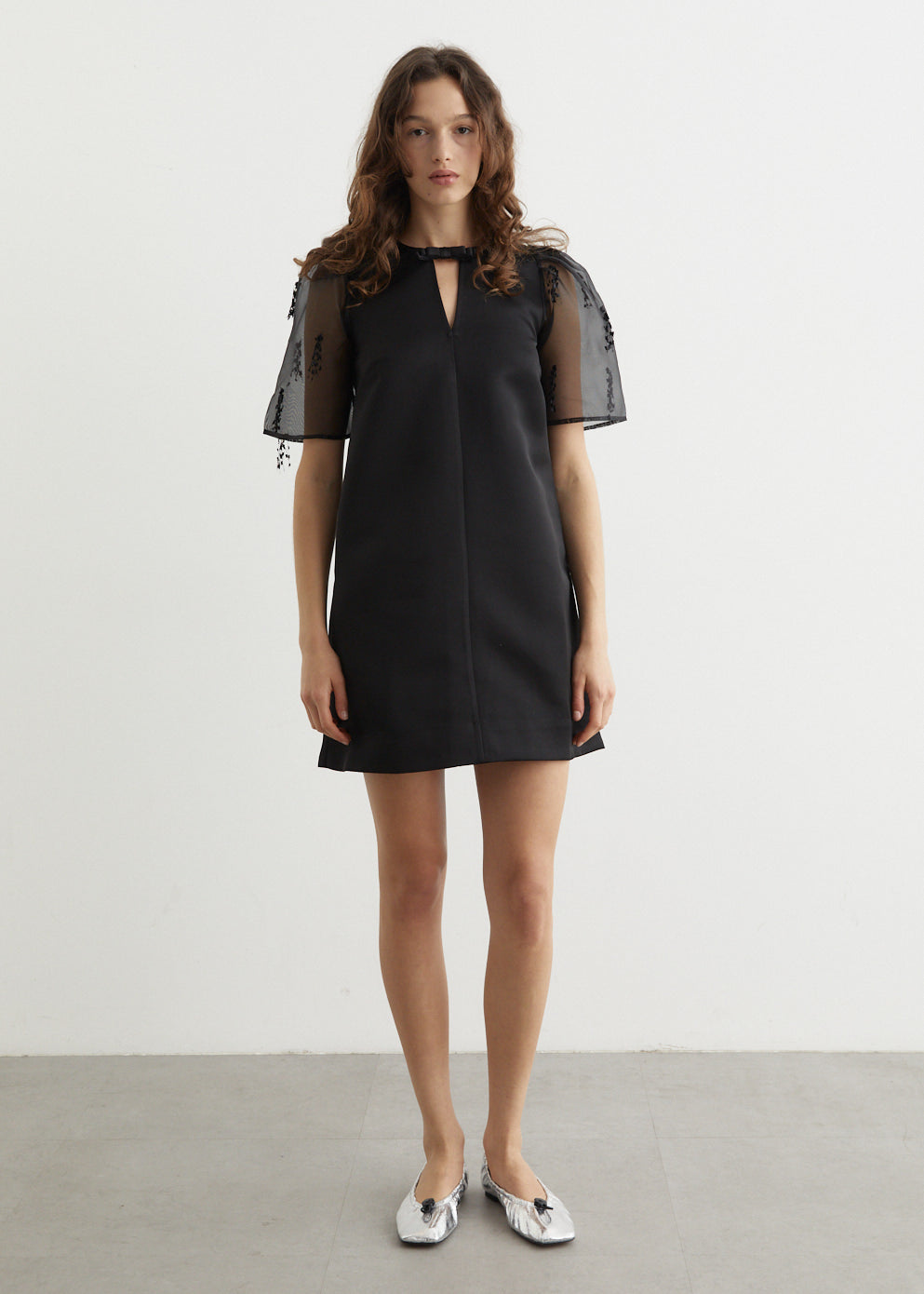 Fringed Organza Mini Dress Fringed Organza Mini Dress