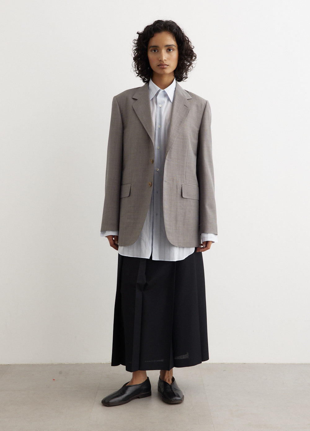 ジャケット・アウター TROPICAL WOOL KID MOHAIR DOUBLE BREASTED Pre-order] Wool & Kid mohair Tropical double breasted jacket